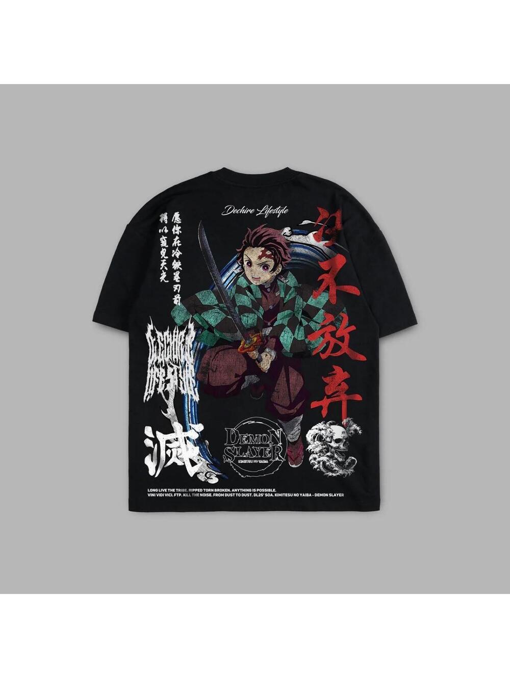 Dechire x Tanjiro Kamado 'Ltd’ 6oz OS Tee in Black (3XL)